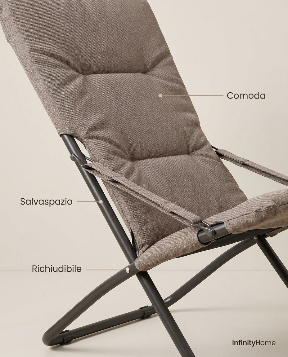 Sedia relax tortora - dettaglio