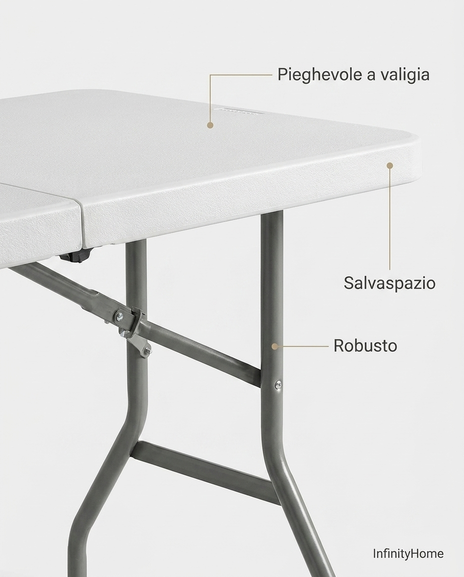 Tavolo pieghevole a valigia - dettaglio