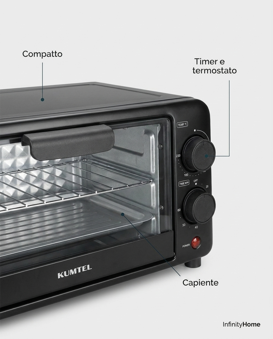 Forno elettrico Kumtel 10L - dettaglio