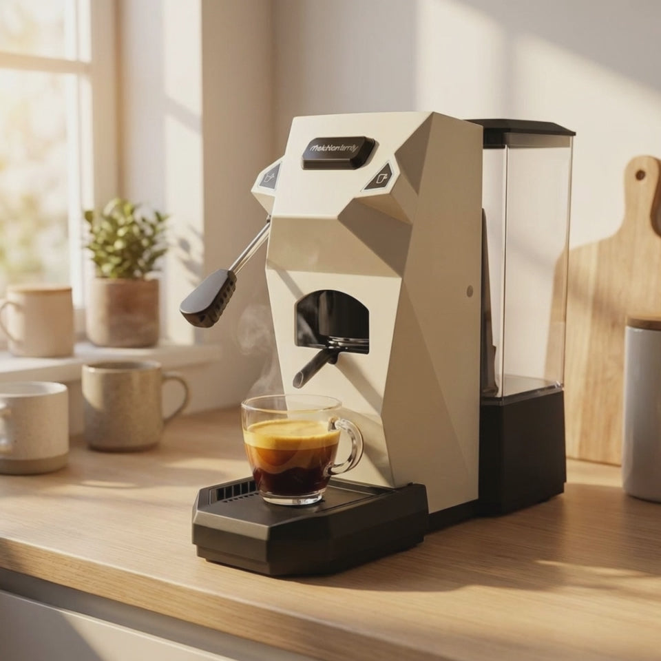 Carica video: Video macchina caffè Cialdina che eroga espresso cremoso