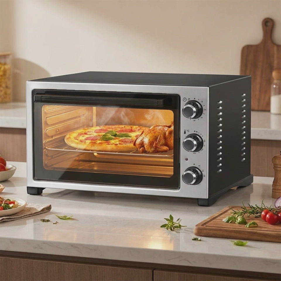 Carica video: Video forno elettrico Kumtel 32L con pizza in cottura