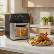 Video friggitrice ad aria Izzy 12L in cucina con pollo e patatine croccanti